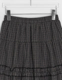 Burmil check midi banding skirt