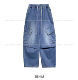 Flynn diagonal pocket denim cargo pants
