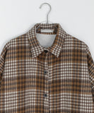 [unisex] Nacui Fleece Brushed Check Over Shirt