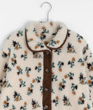 Yokone Fleece Flower Collar Jacket