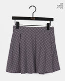 Enbel checkered pleated layered mini skirt