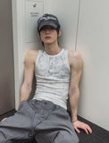 [PLAN MADE/MADE] Acid Henley Neck Washing Sleeveless