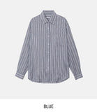 Gauze Stripe Cotton Over Shirt