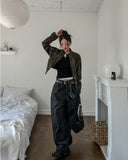 Camouflage Crop Rider Jacket