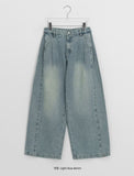 [Unisex] Conden Pintuck Denim Wide Pants