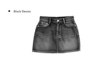 Alt Black Denim Washing Denim Mini Skirt