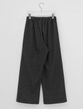 [unisex] Danes Stripe Banding Wide Pants