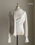 Beichel Tie Off Shoulder Tee Blouse