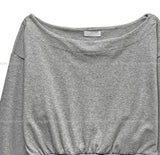 Loin crop off-shoulder sweatshirt