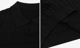 Cable open collar knit