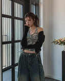Nutty Military Halterneck Crop Sleeveless