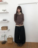 Juan Stitch Brushed Wide Denim Pants