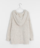 Sanco Two Button Hood Over Wool Knit Cardigan