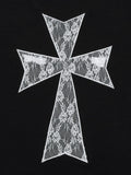 LACE BACK CROSS Short Sleeve Tee