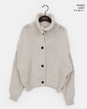 Alpo high neck button knit cardigan