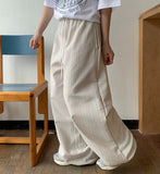 [BAONHAUS] Rebaca Stripe Banding Wide Pants