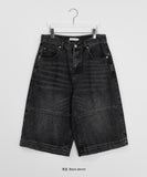 [unisex] Purfuri Washing Denim Bermuda Pants