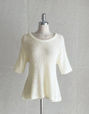 Lorella Hachi Flared Short Sleeve Knit