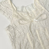 Lace Kitsch Ribbon Summer Blouse