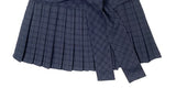 Chete Knot Check Pleats Mini Skirt