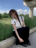 Eva Summer Cap Sleeve Lace Collar Blouse