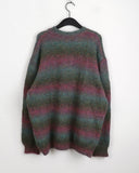 [UNISEX Wool 20] Tums Gradation Stripe Mohair Knit