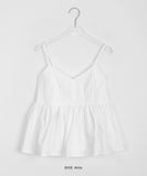 Rohey Nylon Pin Tuck Layered Bustier Sleeveless