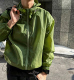 Bold cap windbreaker