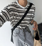 Linen stripe knit