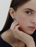 Champagne Full Moon Silver Duo Shine Earrings S