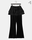 Winco Velvet Tiered Layered Skirt Pants