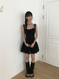 Az Punching Lace Ribbon Sleeveless Bustier Mini One Piece