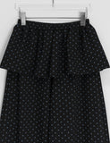Venenti banding dot frill layered skirt pants