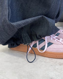 Kyren Balloon Pintuck Denim Pants