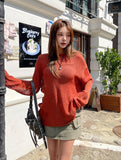 Drawn linen blend knitwear