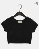 Bren cap sleeved cropped short-sleeved knit