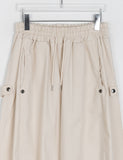 Welleu banding snap button wide cotton pants