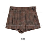 Melo Pleats Checkered Pantskirt