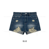 Cove Vintage Damaged Denim Shorts
