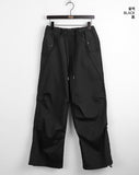 Ronber Pocket String Slit Wide Two-Way Pants