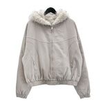 (Unisex) Keron Fur Hooded Bomber Cotton Jumper