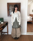 Mihen Round Wool Knit Cardigan