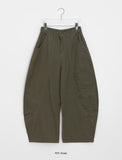 Oali Curved Cotton Balloon Wide Pants