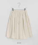 Coal Pintuck Cotton Banding Bermuda Pants
