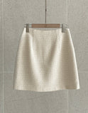 Newriel Wool Tweed H-Line Mini Skirt