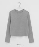 Higet Peach Fuzz Color Basic Long Sleeve Tee