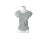 Ideul Layered Ribbed Ribbon Bustier Short Sleeve T-Shirt