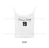 Forever numbering lace crop sleeveless