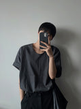 Jun Inner U-Neck Washing Short Sleeve Tee