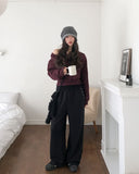 POEN Slit Button Halter Layered Hoodie